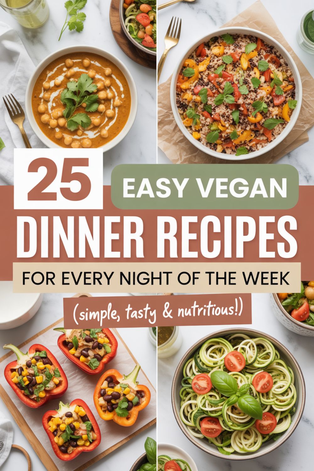 25 Easy Vegan Dinner Recipes for Every Night of the Week