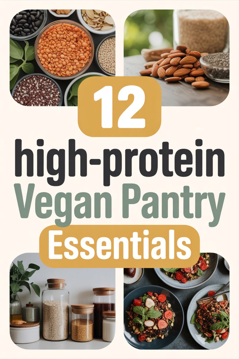 12 High Protein Vegan Pantry Essentials