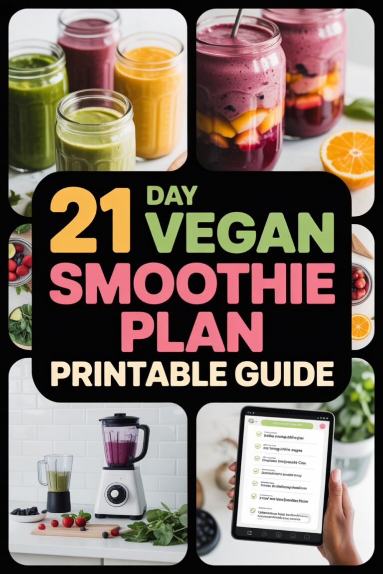 21-Day Vegan Smoothie Plan (Printable Guide)