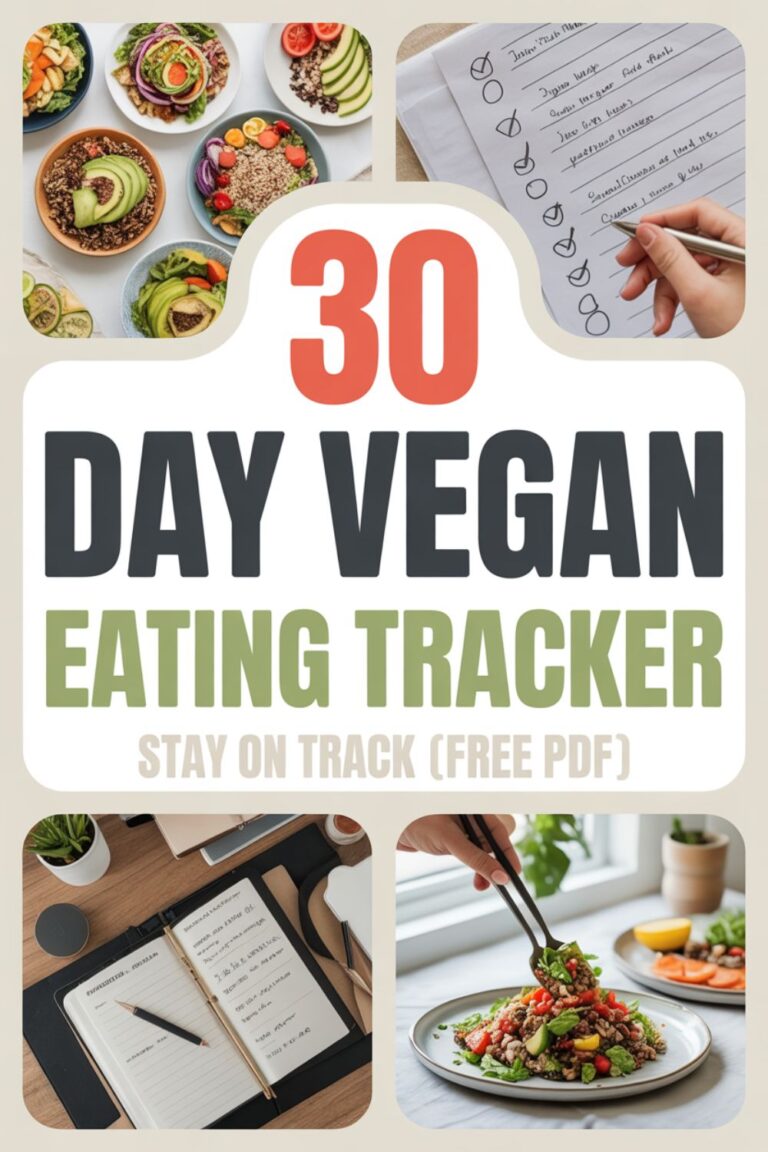 30-Day Vegan Eating Tracker (Printable PDF)