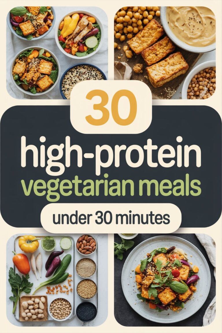 30 High-Protein Vegetarian Meals Under 30 Minutes