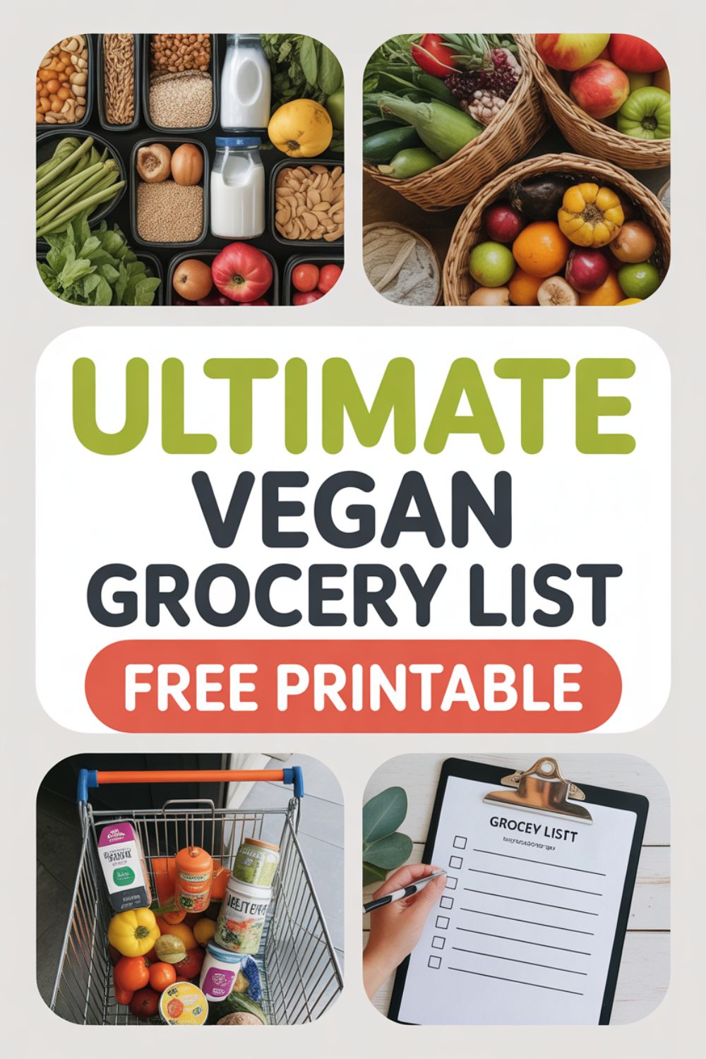 The Ultimate Vegan Grocery List Free Printable