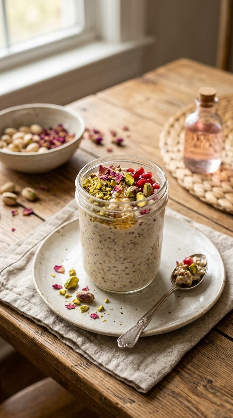 15 Pistachio and Rose Overnight Oats for a Fancy Breakfast 2 15 Pistachio and Rose Overnight Oats for a Fancy Breakfast