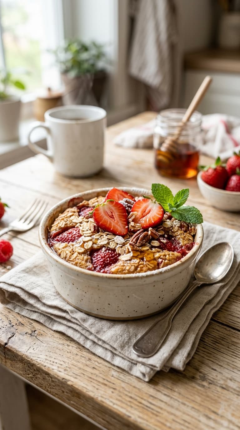 19 Strawberry Baked Oats Recipes for a Sweet Breakfast 3 19 Strawberry Baked Oats Recipes for a Sweet Breakfast