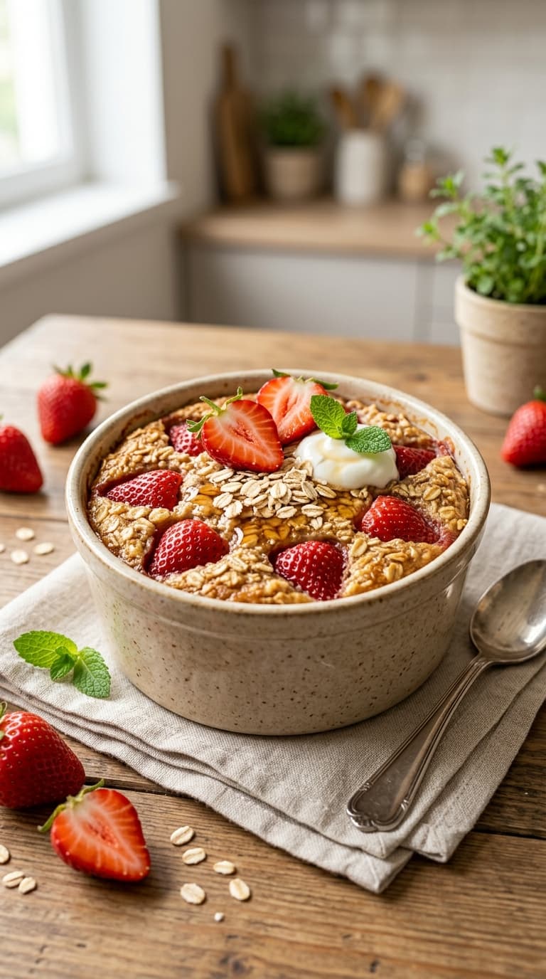 19 Strawberry Baked Oats Recipes for a Sweet Breakfast 2 19 Strawberry Baked Oats Recipes for a Sweet Breakfast
