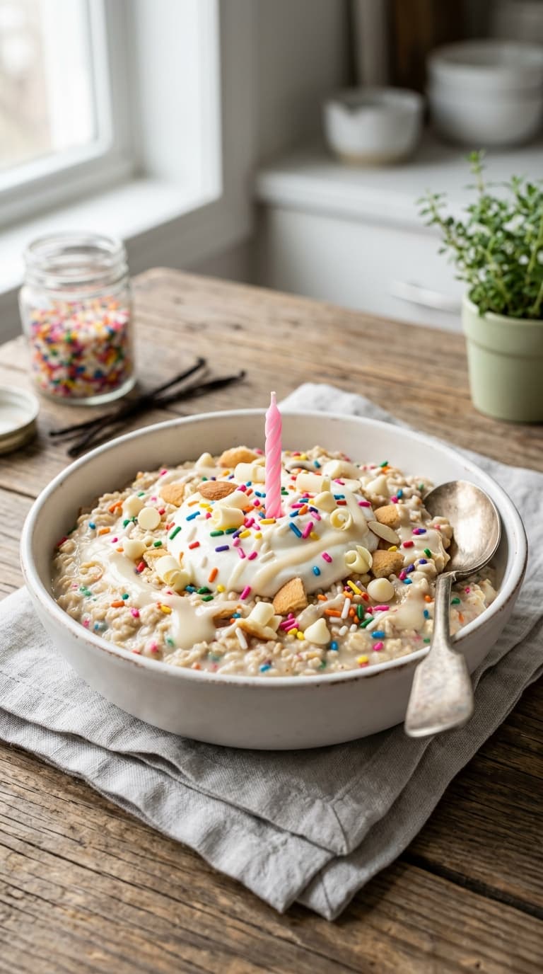 21 Birthday Cake Overnight Oats Recipe — Yes It's a Thing 2 21 Birthday Cake Overnight Oats Recipe — Yes It's a Thing