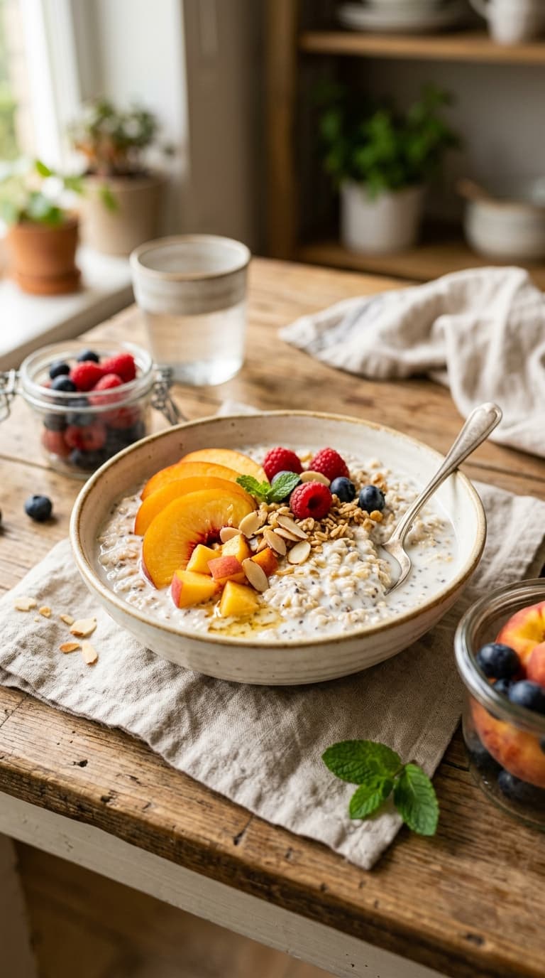 21 Peach Overnight Oats Recipes for Summer Breakfasts 7 21 Peach Overnight Oats Recipes for Summer Breakfasts