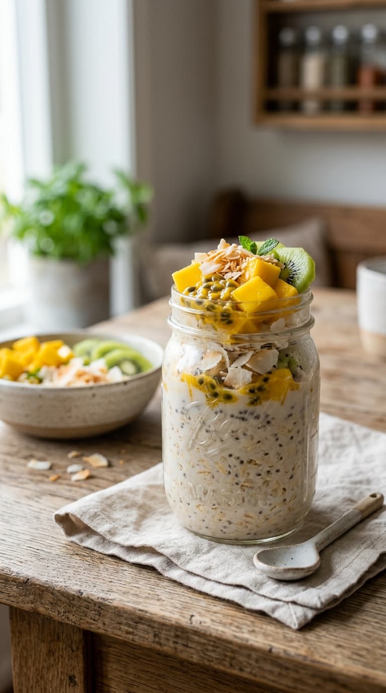 23 Coconut Overnight Oats Recipes With Tropical Toppings 15 23 Coconut Overnight Oats Recipes With Tropical Toppings