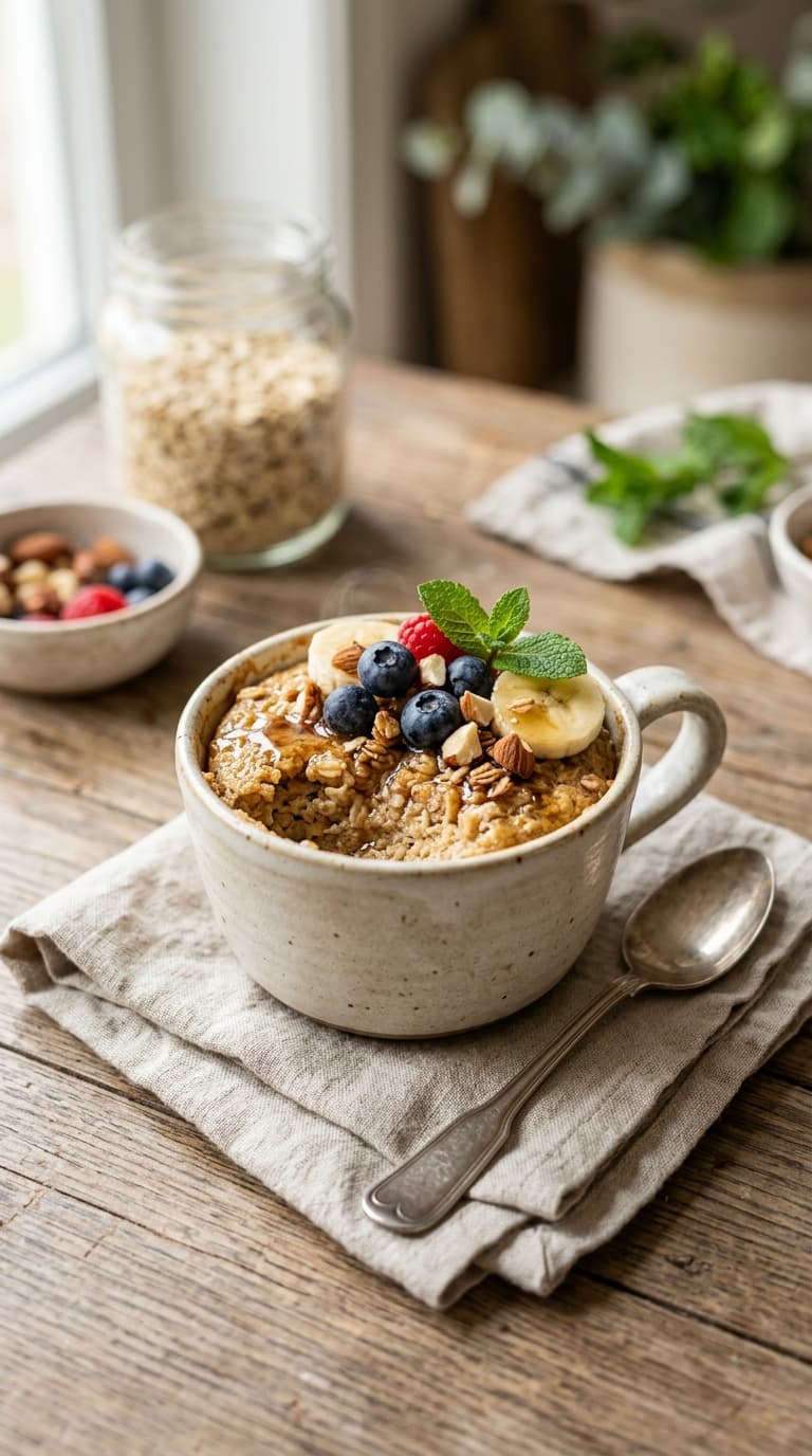 23 Single-Serve Baked Oats in a Mug With 5 Minute Prep 2 23 Single-Serve Baked Oats in a Mug With 5 Minute Prep