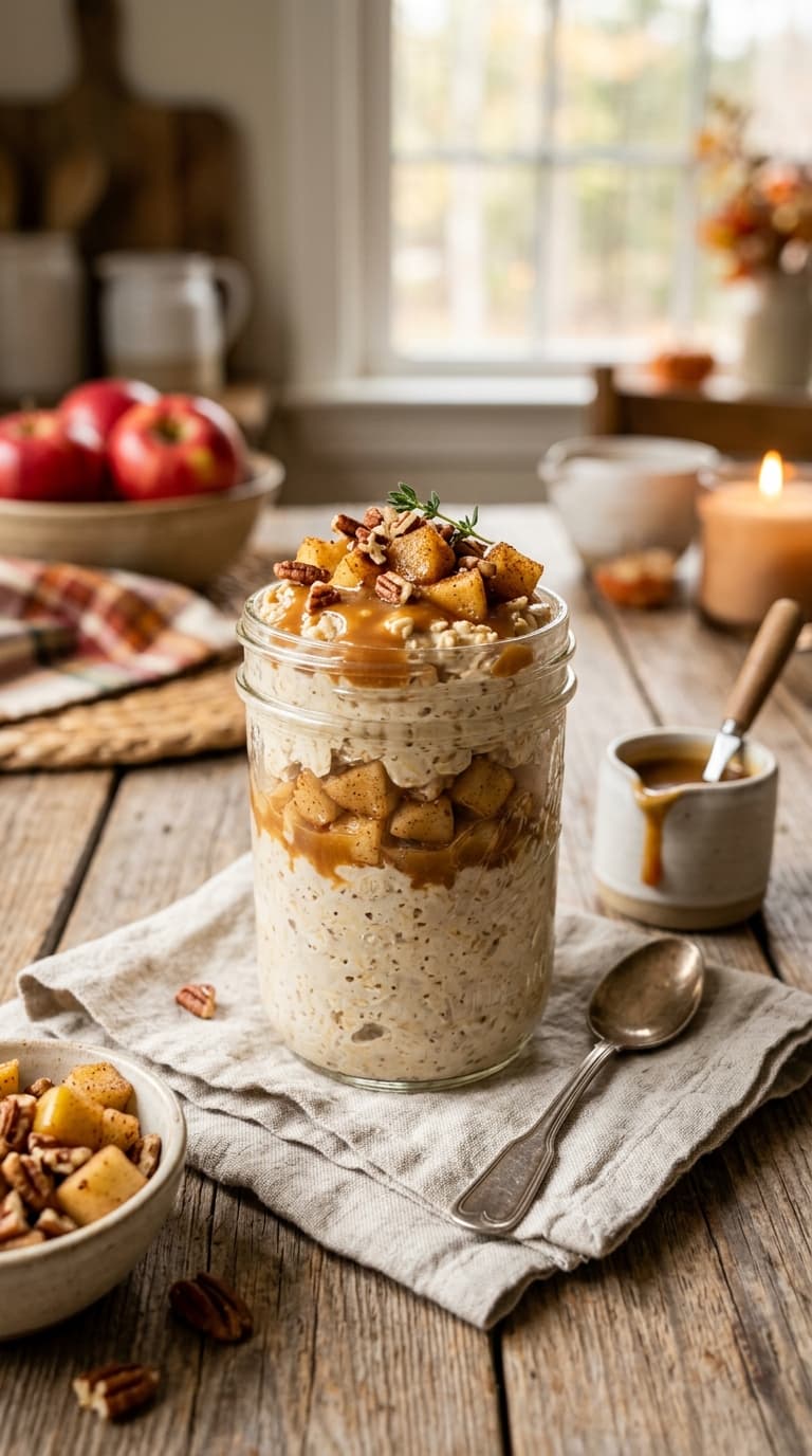 25 Caramel Apple Overnight Oats for an Autumn Breakfast 13 25 Caramel Apple Overnight Oats for an Autumn Breakfast
